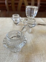 VTG Cambridge Glass Crystal 3 Arm Candle Holder  Epergne - £22.85 GBP