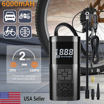 Car Bike Tire Inflator Pump Portable Battery Rechargeable Air Compressor Digital - £36.45 GBP