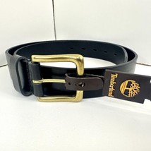 Timberland Men’s Belt Size 34 Black Genuine Leather New - $16.82
