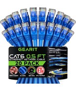 Cat 6 Ethernet Cable 0.5 ft 6 Inch 20 Pack Cat6 Patch Cable Cat 6 Patch ... - $83.66