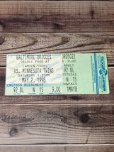 Baltimore Orioles vs Minnesota Twins May 2nd 1998 Baseball Ticket Stub - £5.45 GBP