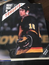 Trevor Linden Cover Program Toronto vs Vancouver Canucks  Dec 7,1991 + B... - $8.10