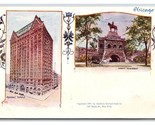 Grant Monument Masonic Temple Chicago IL UNP Patriographic UDB Postcard V8 - $7.87