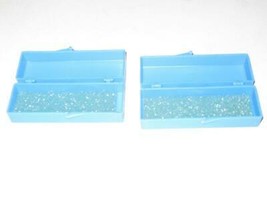 TWO EMPTY DELTRONICS BLUE PLASTIC BOXES - GREAT FOR PARTS STORAGE- EXC- H29 - £2.16 GBP