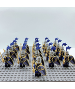 Medieval Blue-lion Soldier Crown Castle Knight Minifigure Block Toys - S... - £26.03 GBP+