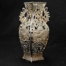 Chinese Pierced Bronze Vase with Mythical Beasts Republic Period - £171.30 GBP