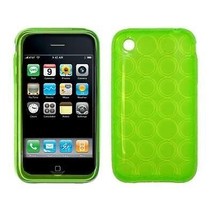 Flexible TPU Gel Case for iPhone 3G / 3GS - Circle Green - £10.96 GBP