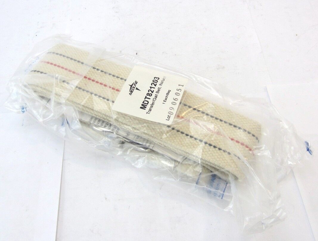 Medline MDT821203 Transfer/Gait Belt Natural Color w/ Metal Buckle New i... - $7.84