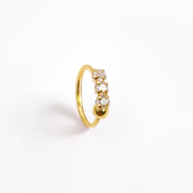 22ct Yellow Gold Beautiful Tiny Hoop Huggie Nose Hoop Huggie Ring 8.4mm ... - $122.27