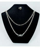 Cable Square Diamond Chain Necklace 2MM, Handmade Unisex Necklace Gifts - £43.16 GBP+