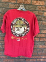 Semper Fi Marine Corps T-Shirt Medium Red Guy Harvey Short Sleeve Tee Top Jersey - £13.61 GBP