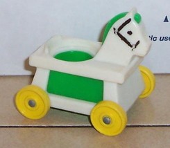 Vintage 80&#39;s Fisher Price Little People Green Riding Horse #656 FPLP - £7.56 GBP