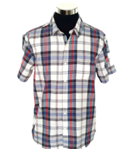 Dip Casual Shirt Men&#39;s Size X-Large Multicolor Plaid Button Front Short ... - $14.85