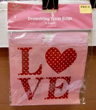 Valentine Day Treat Bags You Choose Style &amp; Size 15 each Per Bag NIB 255R - £1.86 GBP