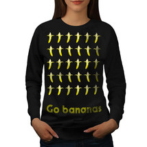 Wellcoda Banana Fruit Funny Food Womens Sweatshirt, Fruit Casual Pullover Jumper - £23.22 GBP+