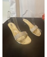 Bakers Gold Kaja Open Toe Kitten Heel Women’s Sandals with Bling Size 7 - £16.42 GBP