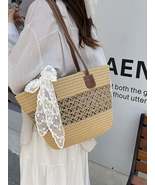 Woven Straw Shoulder Bag - $35.07 CAD