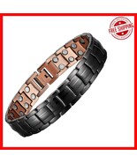 Luxurious Copper Magnetic Bracelet for Men - 23cm Adjustable with 46 Mag... - $678.31 MXN