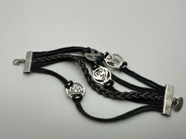 2005 Disney Leather Bracelet 6.25 inches BrB1 - $9.50