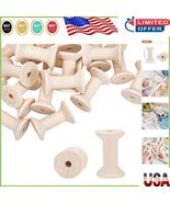 20PCS Wooden Bobbins for Thread Storage - Perfect for Sewing Machines &amp; ... - $473.33 MXN