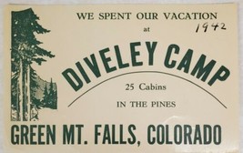 Diveley Camp Green Mountain Falls Colorado Vintage Camp Car Decal  - $29.50
