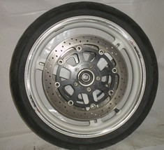 03 Suzuki GSXR 600 Front Wheel w Tire &amp; Rotors Dunlop Sportmax 120/70ZR1 - $351.88