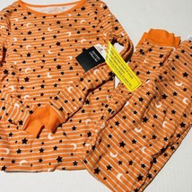 Girls Size 5 Moon And Stars Pajamas Halloween 100% Cotton Snug Fit - $14.84