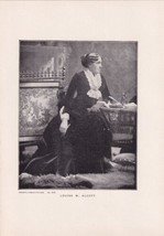 Vintage 8 x 5.5&quot; Print Brown&#39;s Famous Pictures - Louisa M. Alcott - No. 2131 - £3.14 GBP