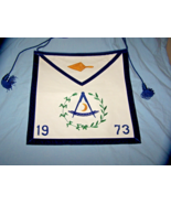 Vintage 1973 C.E. Ward Co. Blue &amp; White Masonic Apron-Grand Lodge of Tex... - $1,585.76 MXN