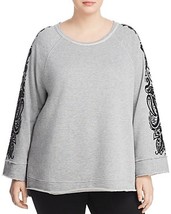 Seven7 Plus Size WomensFrench Terry Bell Sleeve Sweatshirt, Size 1X - Grey - £19.91 GBP