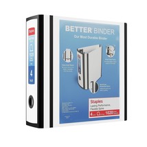Staples Better 4-inch 3 Ring View Binder White 1618005 - £32.48 GBP