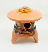 Ucagco Ceramics Japan Drip Glaze Asian Hut Incense Burner Candle Holder - £20.09 GBP