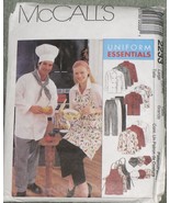 McCall's Pattern 2233 Misses' &amp; Men's Chef Uniforms Size L Uncut Vintage - $9.95