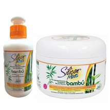 Silicon Mix Bambu Nutritive Hair Treatment 8 oz + Leave-In Bamboo Extract Set 2 - £23.26 GBP