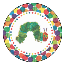 12 The Very Hungry Caterpillar Stickers, Labels, tags, Favors, 2.5&quot;, Round - £9.58 GBP