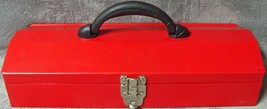 Heavy Gage Steel•Red•Textured•16&quot;•Hip Roof•Lockable•Toolbox•16&quot;Lx6&quot;Wx4&quot; ... - $26.99