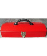 Heavy Gage Steel•Red•Textured•16&quot;•Hip Roof•Lockable•Toolbox•16&quot;Lx6&quot;Wx4&quot; ... - £21.22 GBP