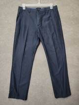 Banana Republic Kentfield Pant Mens 35x32 Cotton Blue Micro Check Straight - £20.92 GBP