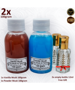 2X 100g Powder Musk + Vanilla Elegant Arabian Perfume Oil مسك طهارة High... - $1,003.85 MXN