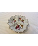 Vintage Ceramic Nut Candy Bowl With Handle Divided from Nippon Japan - £47.21 GBP