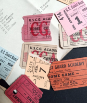 1952-53 USCG Academy Basketball Ticket Stub New London CT Paper Lot (11 pieces) - £23.79 GBP