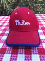 Philies Hat Red w/ Blue Trim Adj, W.B.Mason co. official office supply comp. adv - £16.43 GBP