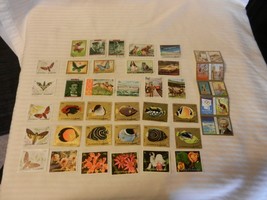 Lot of 45 Fujeira Stamps, Moths, Flowers, Fish, Transportation &amp; More - $40.00