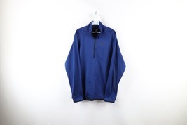 Nike Dri-Fit Mens XL Big Swoosh Fleece Lined Half Zip Pullover Sweater Blue - $646.39 MXN