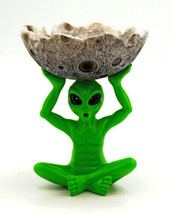 Alien Holding Moon 3181 Catchall Bowl Ashtray Cone Incense Burner 5&quot; H - £21.01 GBP