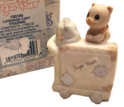 Precious Moments Sugar Town LUGGAGE CART Figure Item 150185 Retired 1995  2&quot; - £7.96 GBP