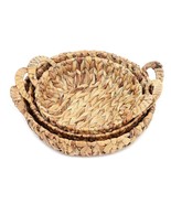 Trademark Innovations Set of 3 Round Hyacinth Baskets with Handles - £61.46 GBP