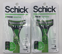 Lot Of 2 Schick XTREME3 SENSITIVE Disposable Razors - 4 Count In Each Pa... - £10.04 GBP