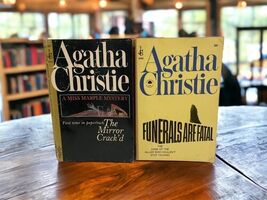 Agatha Christie FUNERALS ARE FATAL &amp; The Mirror Crack’d -Vintage 60’s PB... - $18.87