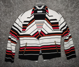 Calvin Klein Sweater Women Multicolor Striped Open Front Long Sleeve Jacket - £17.23 GBP